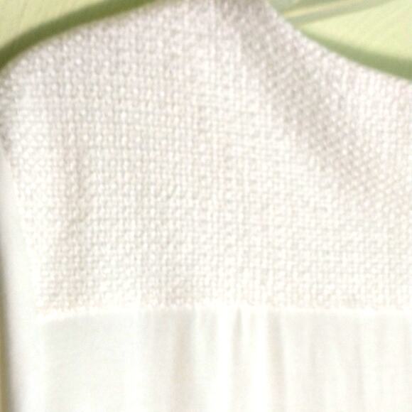 Adrianna Papell Top Women's Size XL White Knit 3/4 Sleeve Sharkbite Hem pullover - Picture 4 of 13